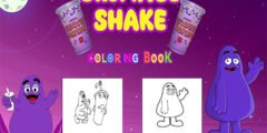 Grimace Shake Coloring